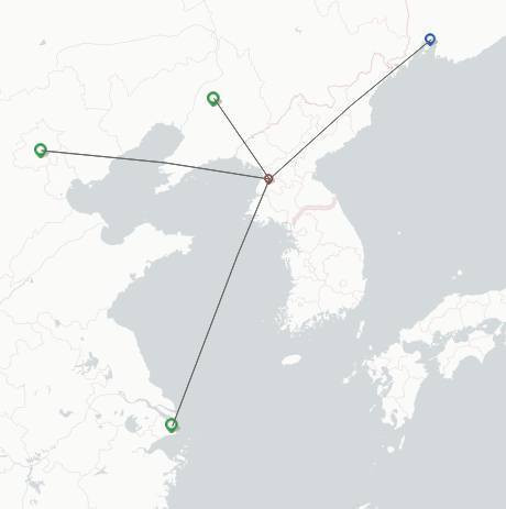 Air Koryo route map