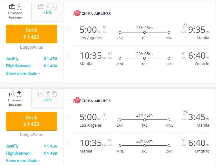 Cheap Flights from Los Angeles(LAX) to Manila(MNL)