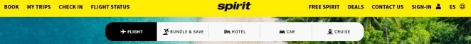 Spirit Airlines home page login