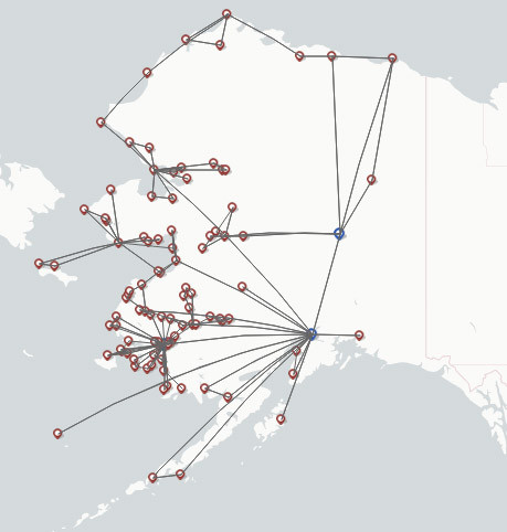 Ravn Alaska route map