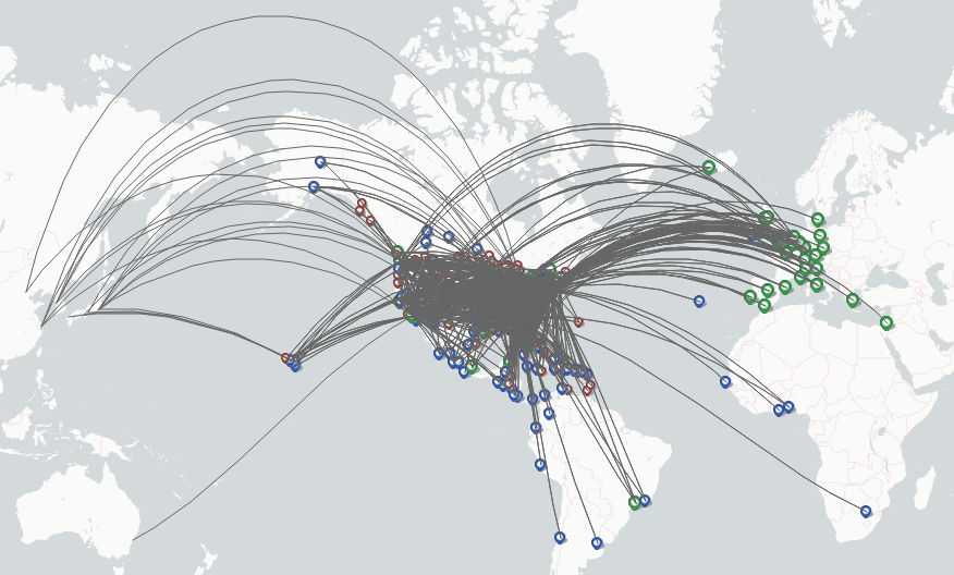 Delta AirLines route map