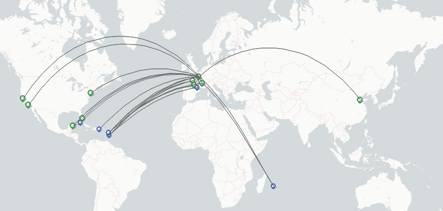 XL Airways route map