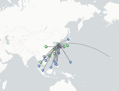 Jin Air route map
