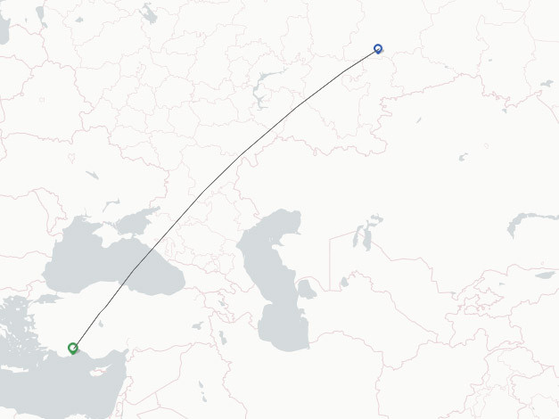 Corendon Airlines route map