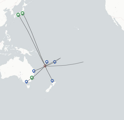 Aircalin route map